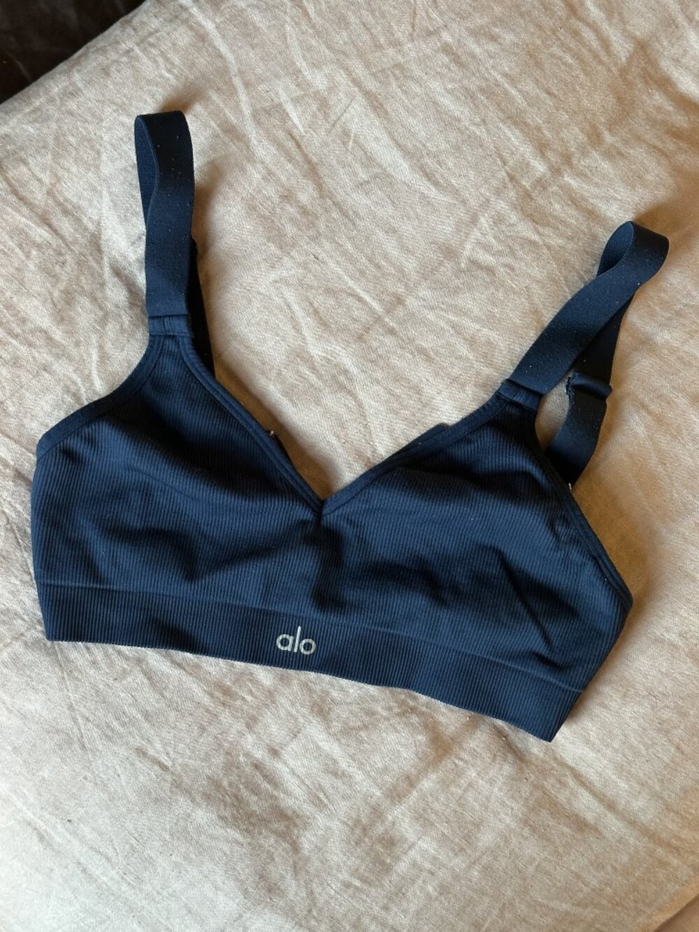 Alo Yoga Sports Bra Navy Blue Small Adjustable Straps